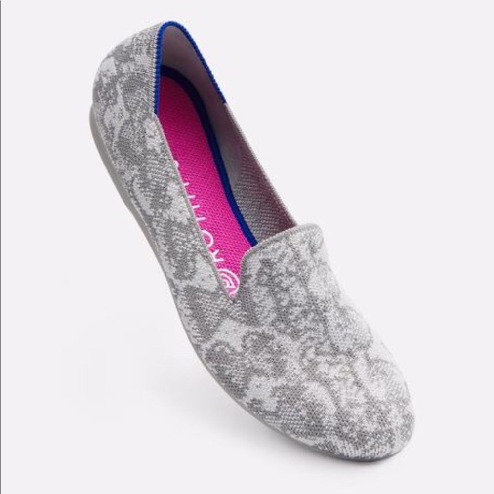Rothy’s-Ivory Grey Snake Loafer